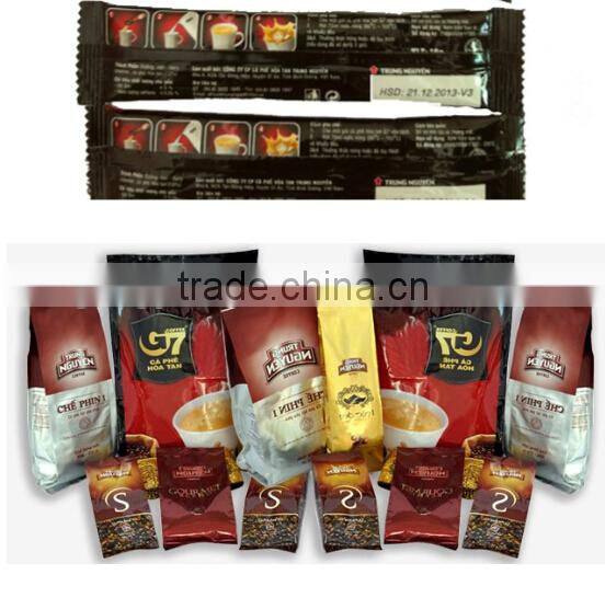 Three side sealed coffee bag with window with SGS certificate factory price up to 8 colors printing
