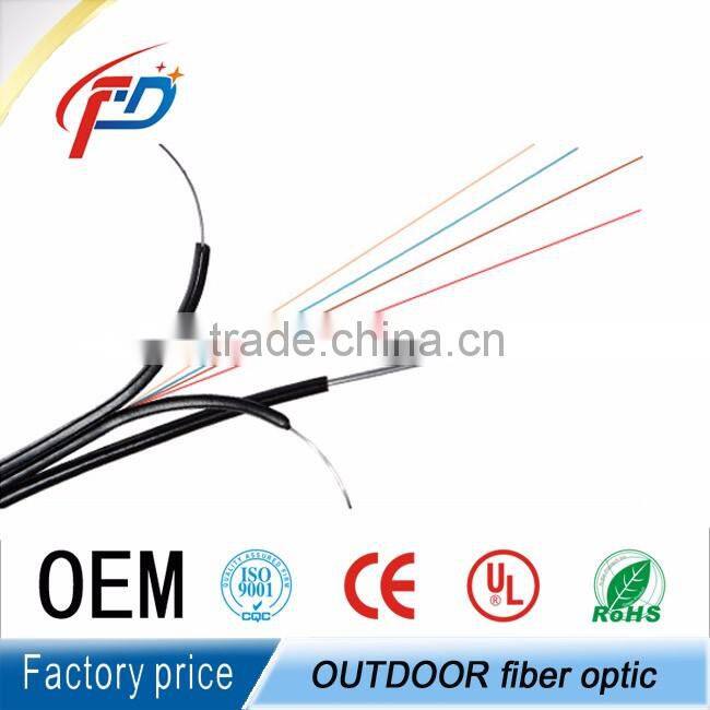 1 2 4 cores FTTH outdoor FRP LSZH sheath self-supporting finished drop cable