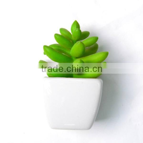 potted decorative artificial green succulent plant