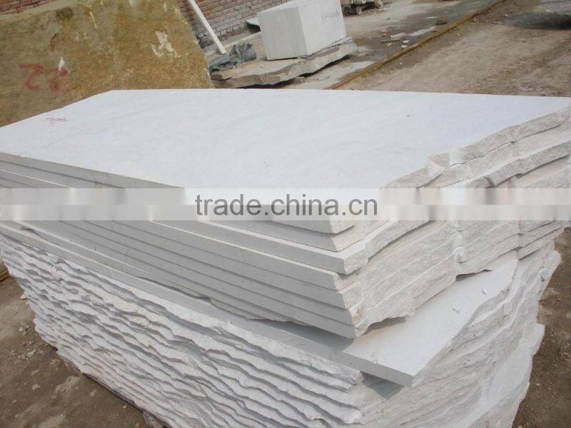 Newest Rough Picked Pizarra White Sandstone Slabs for Sale