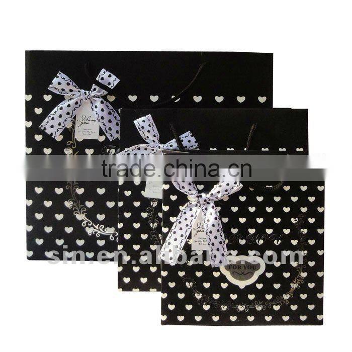 2013 High Quality Paper Gift Bag with ribbon