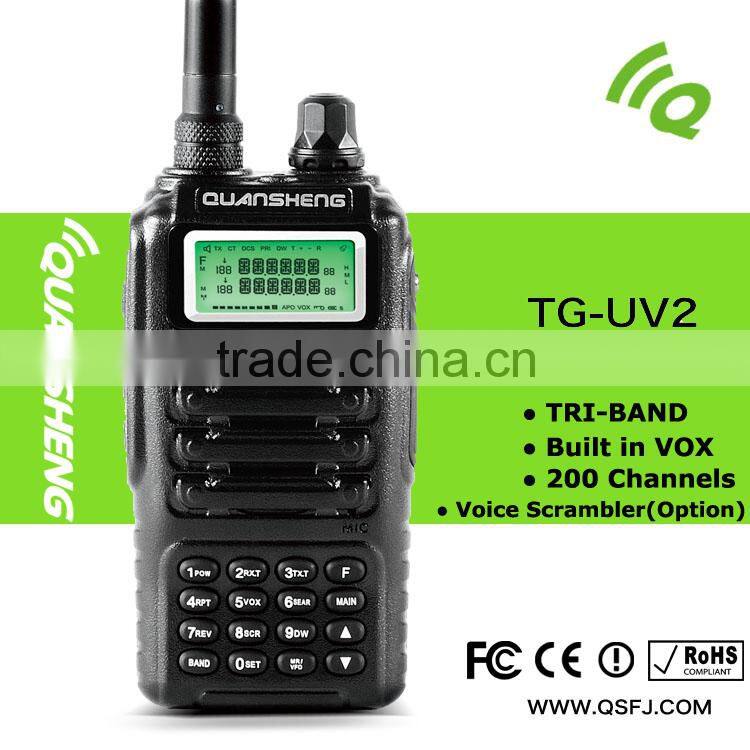 CE certificated dual band voice scrambler walkie talkie TG-UV2