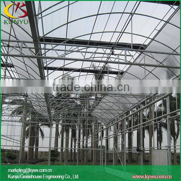 Sawtooth type polycarbonate greenhouse fiberglass greenhouse