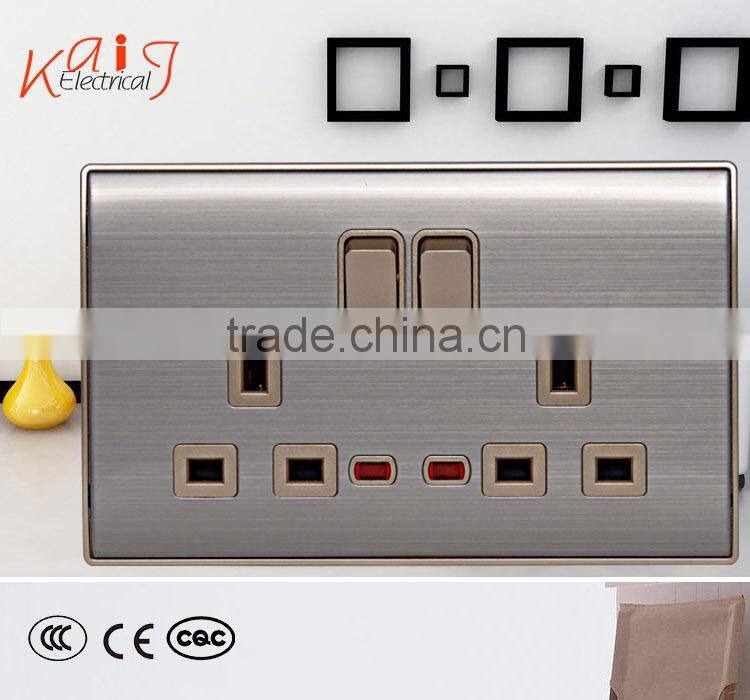 UK 20A multi-function Double pole switched socket with light
