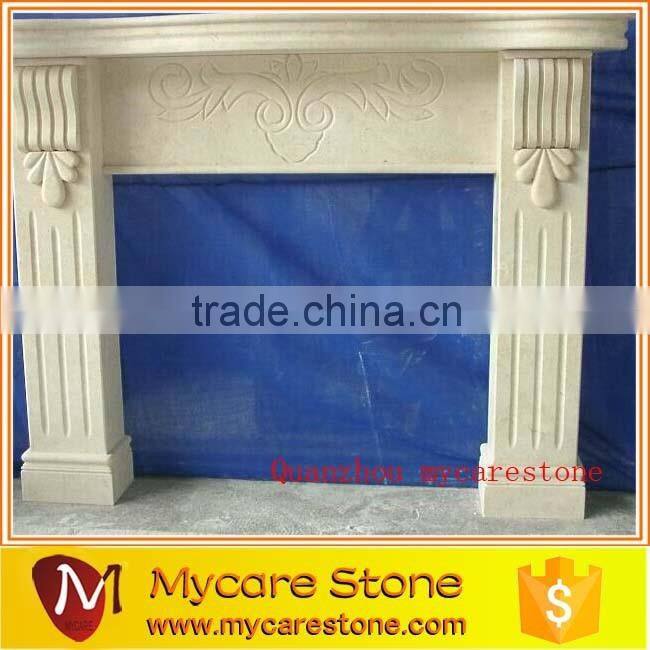 Hot sale interior decoration marble stone fireplace