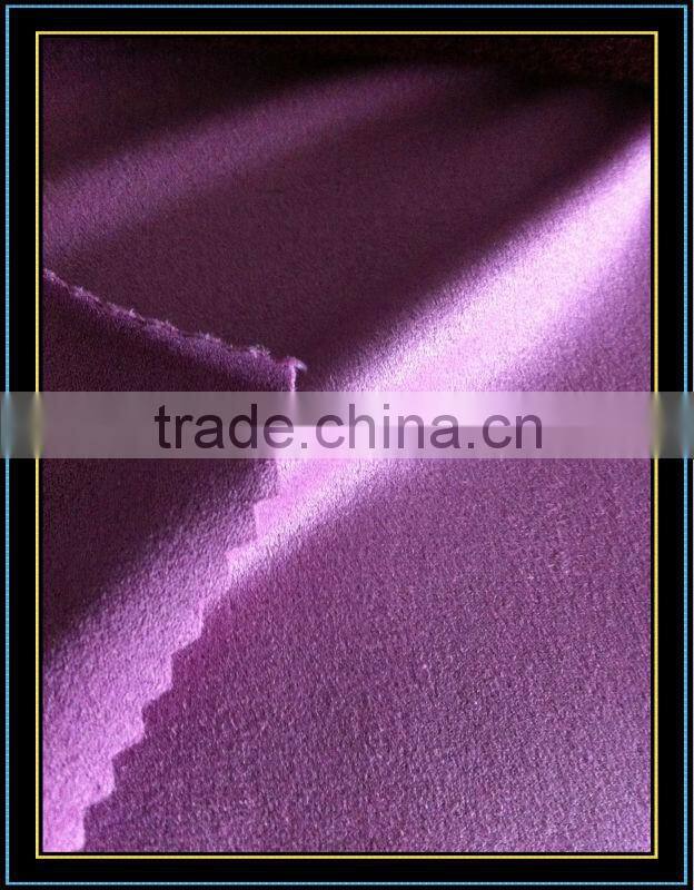 100% poly microfiber 4 way stretch suede fabric for garment dress
