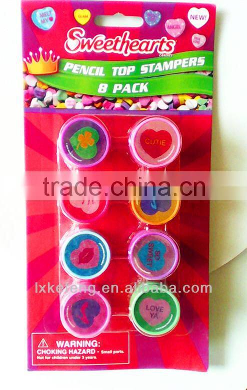 valentine self-inking stamp with handle