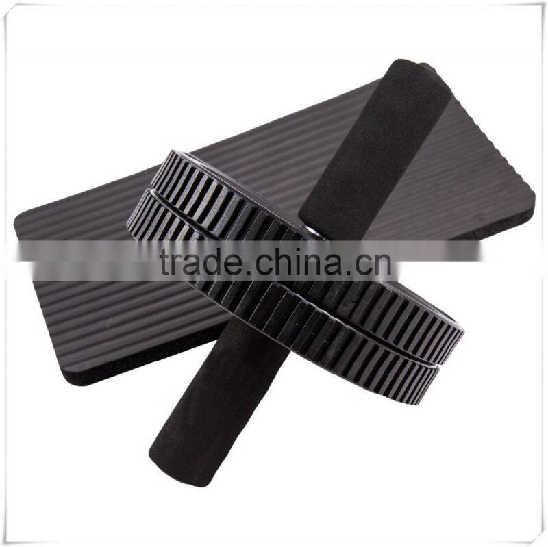 Abdominal Exercise Toning Wheel with Extra Thick Knee Pad Mat and Comfort Foam Handles