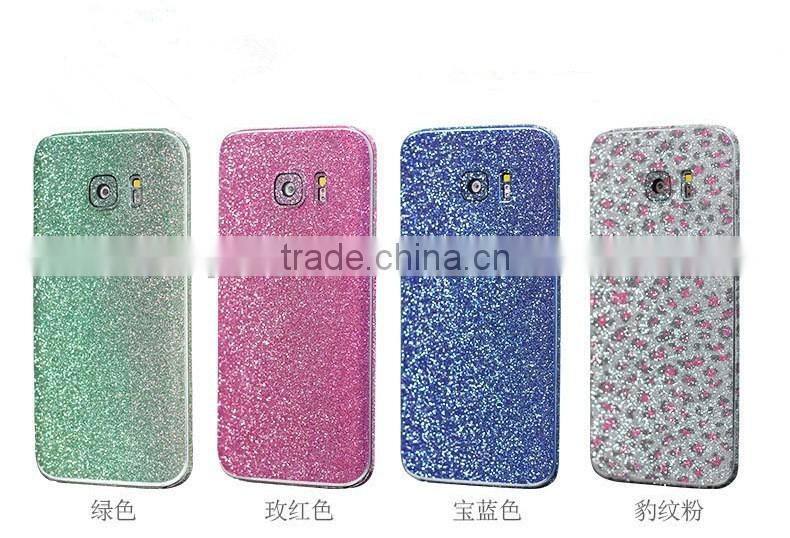 Bling bling glitter sticker cover case for samsung galaxy s7 edge, s7 edge diamonds case