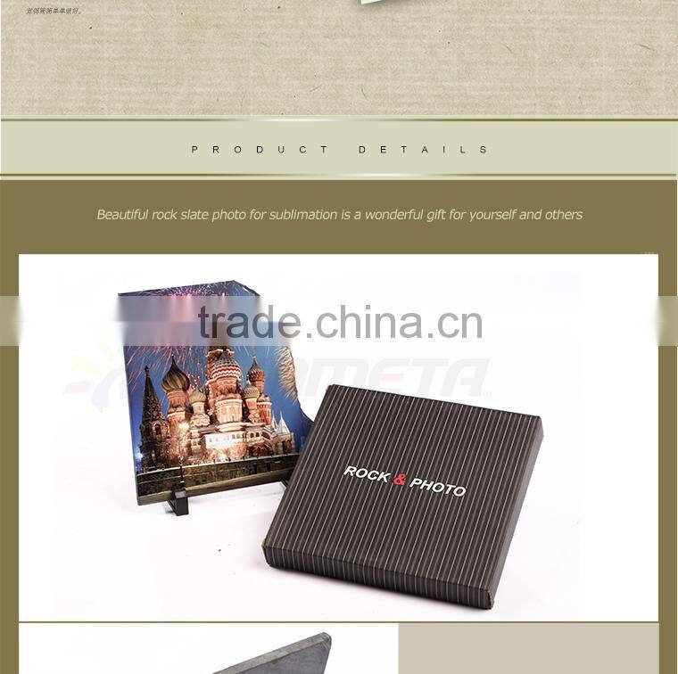 2015 Sunmeta manufacturer 3D sublimation heat press rock photo, slate