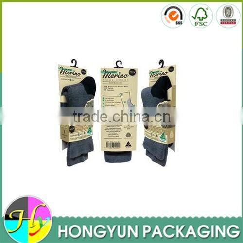 Wholesale fancy logo printed sock packaging sleeve