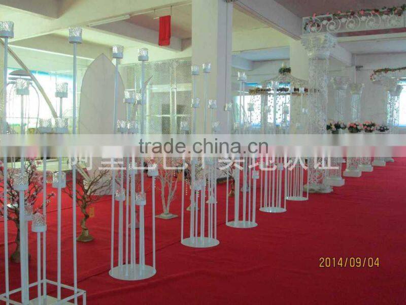 Wholesale crystal bead hanging and metal money box for wedding centerpieces