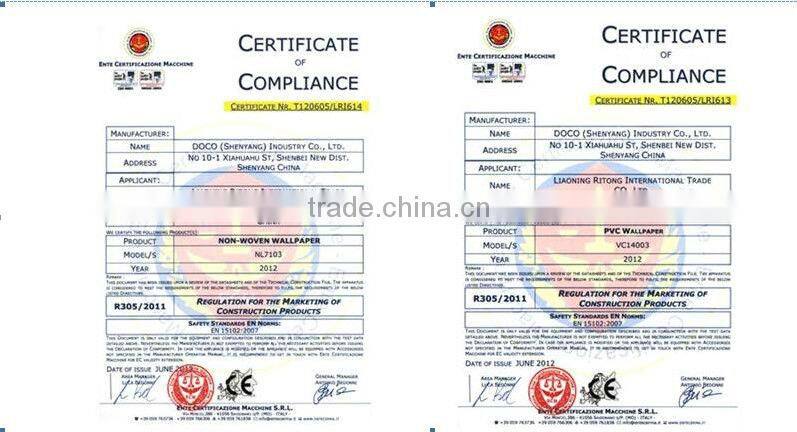 Wall paper/decoration wallcovering/Non-woven wallpaper/No glue wallpaper WM21001(Easy installation)