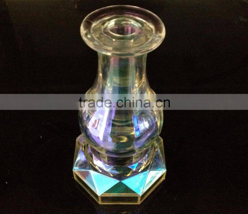 modular cheap glass tea table plastic crystal fittings