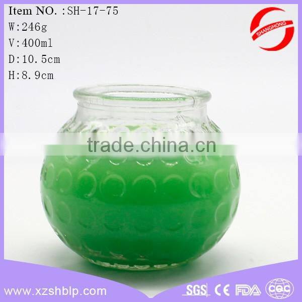 400ml round Glass candle jar for sale