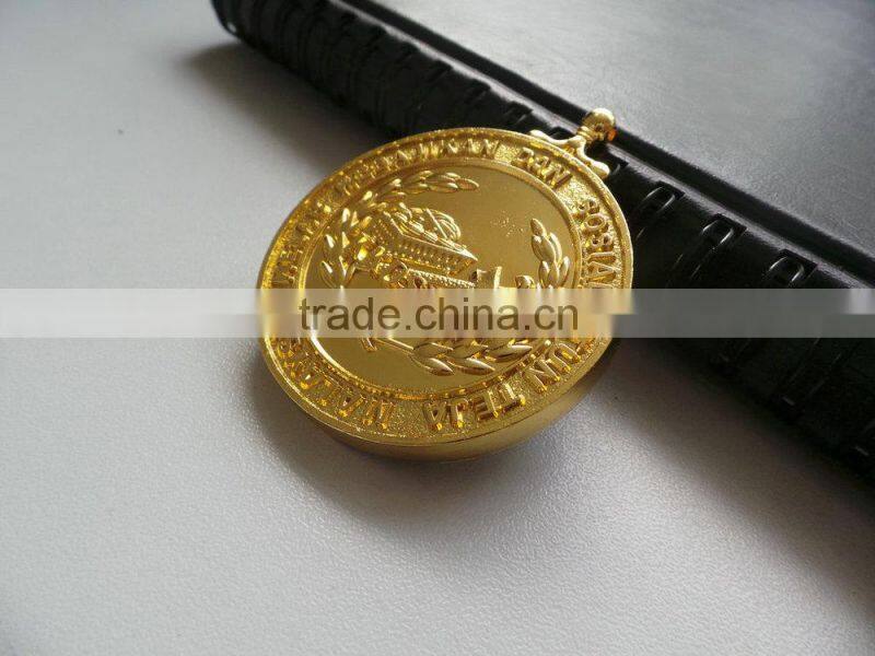 Gold plating embossed double side custom metal coin