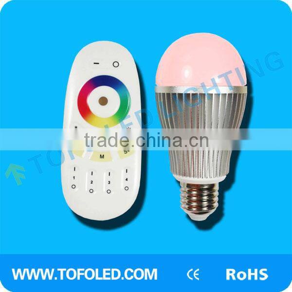 9w RGBW LED Bulb light with remote control