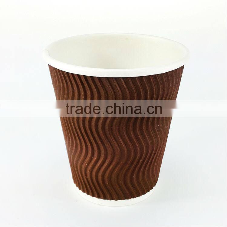8OZ 12OZ 16OZ ripple double wall disposable coffee paper cup