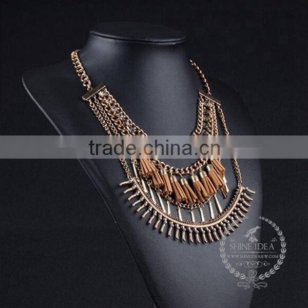 high quality vintage rhinestone chunky statement necklace tin alloy fashion women pendant necklace 6390085