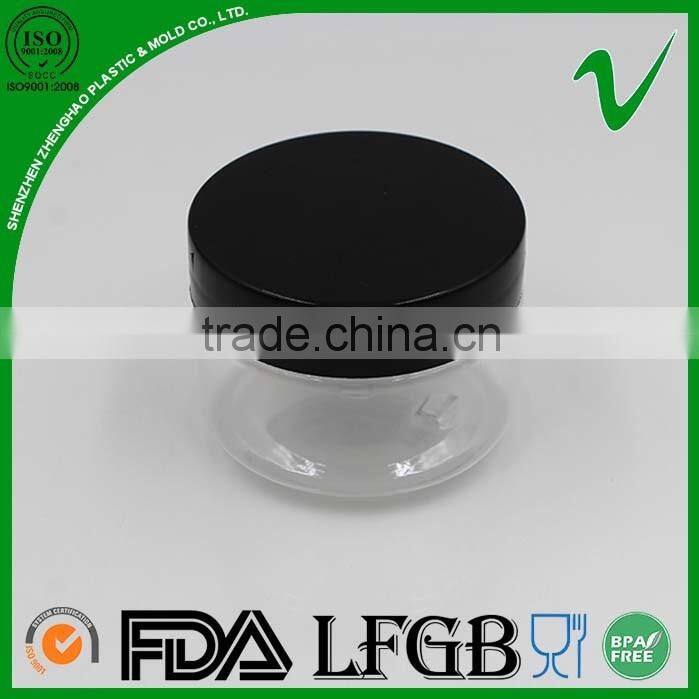 PET cosmetic empty round 60ml plastic jar