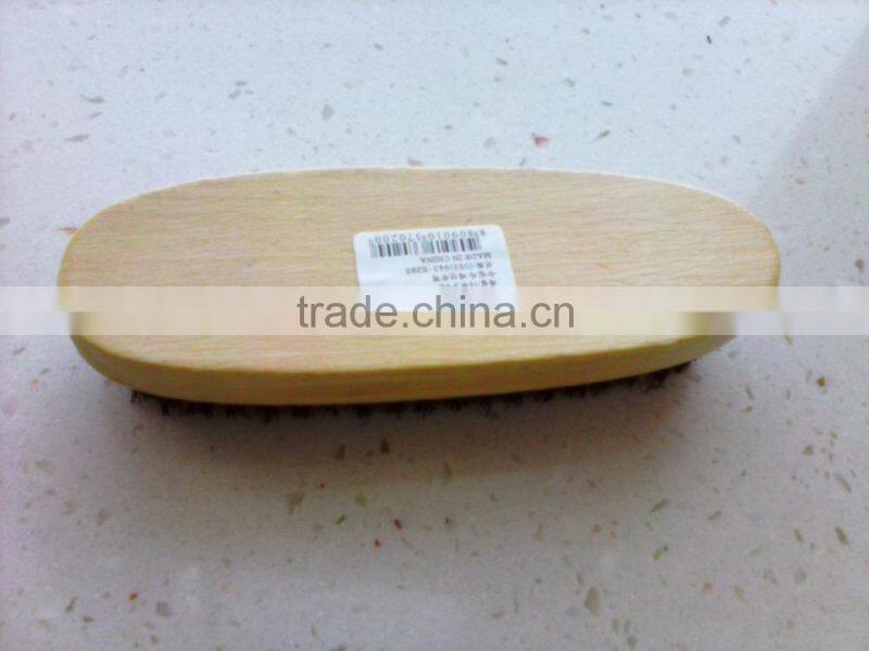 round shape wooden shoes brush with goos quality and competitive price