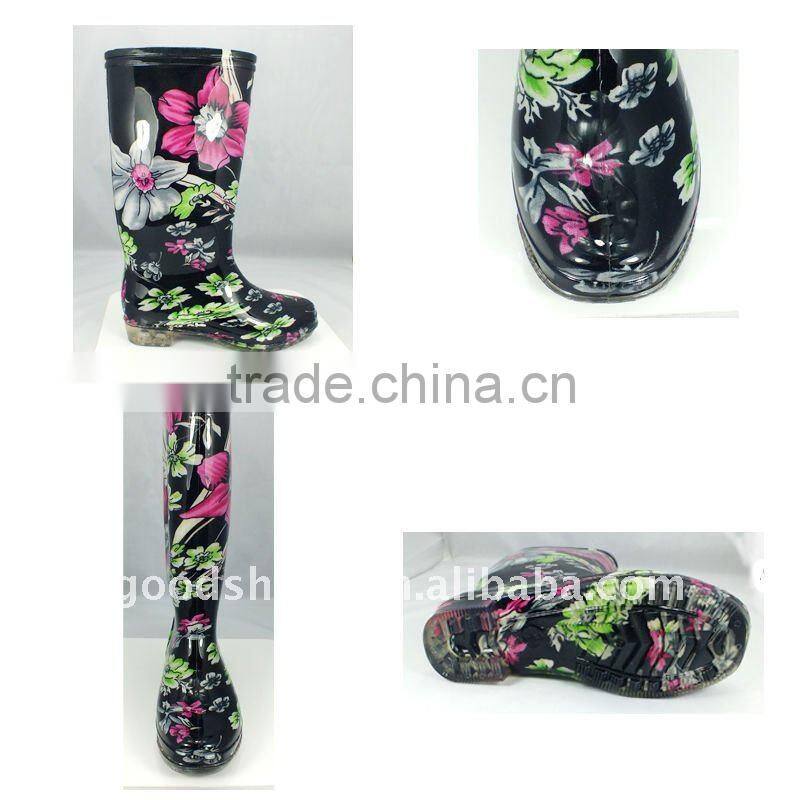 china flower rain shoes