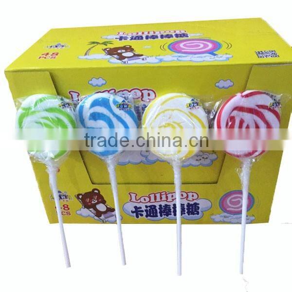 15g Round swirl rainbow lollipop