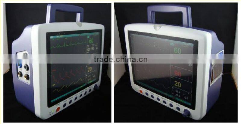 Portable 12.1 inch Multi Parameters Patient Monitor Optional printer with cheap price