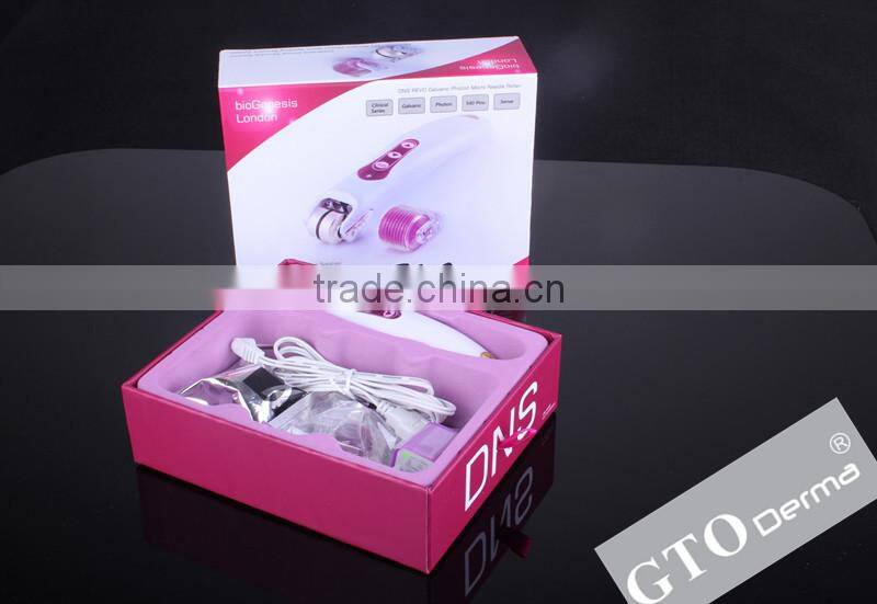 Derma roller system Bio +Led+vibration derma roller ce mark on the roller