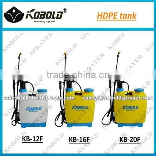 (KB-12F) HDPE material plastic knapsack sprayer 16L manual water sprayer 12L
