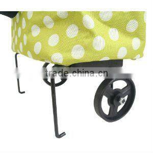 Colorful foldable trolley shopping bags with logo