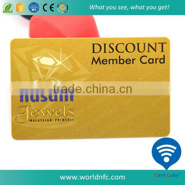 Membership VIP PVC Gold Card