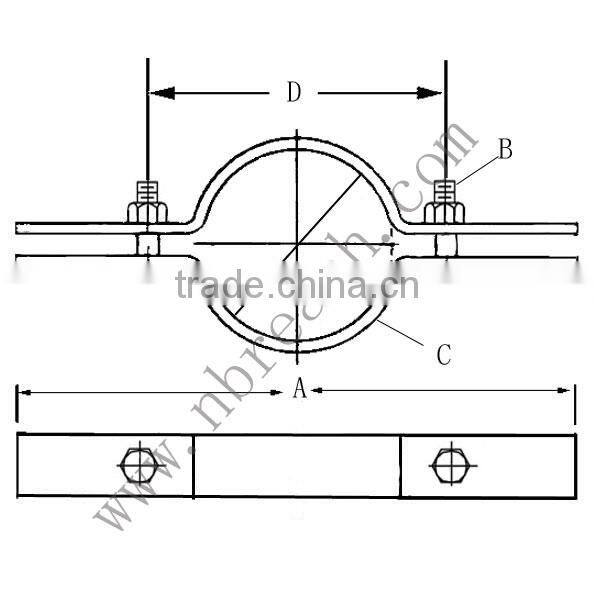 Galvanized Steel Riser Clamp