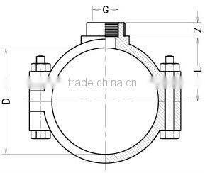 PP Saddle PP Clamp Saddle(Galvanised) Bolt & Nut/PP Saddle/saddle/ferrule clamp