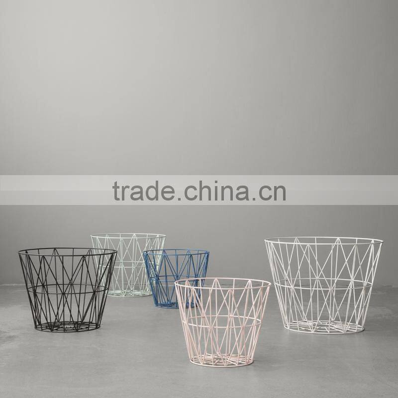 2016 new product wholesale painted finished home goods wire storage basket
