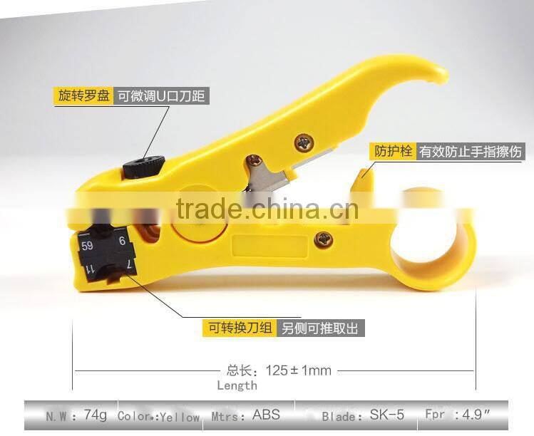 coaxial cable cutter wire stripping tool for RG6,RG59,RG7,RG11 Coax stripper new