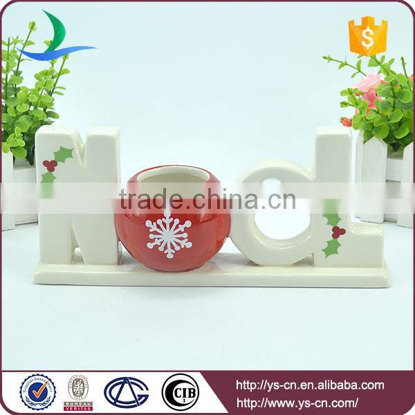 home decoration solid " NOEL" shape ceramic sign