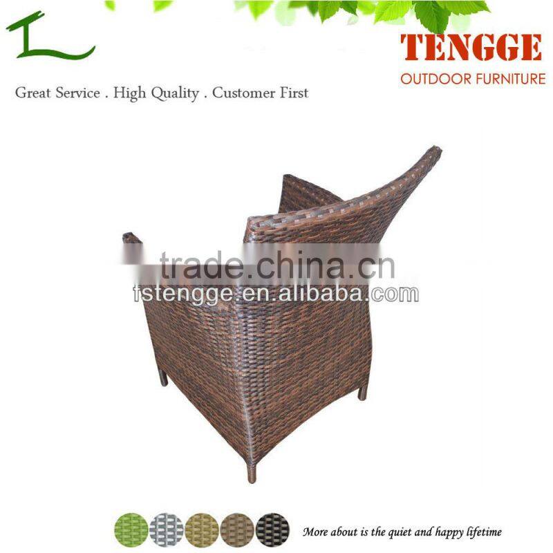 Outdoor furniture syntheric wicker armrest dining chair