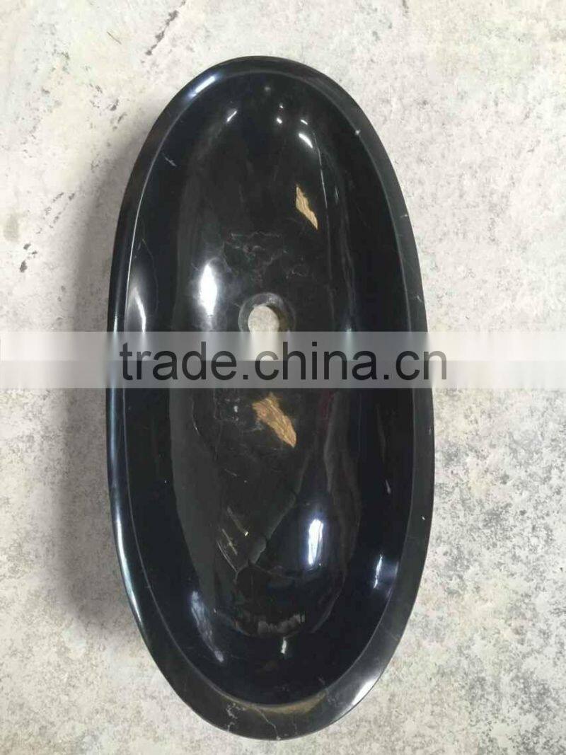 Natural nero marquina marble bathroom sink for wholesale