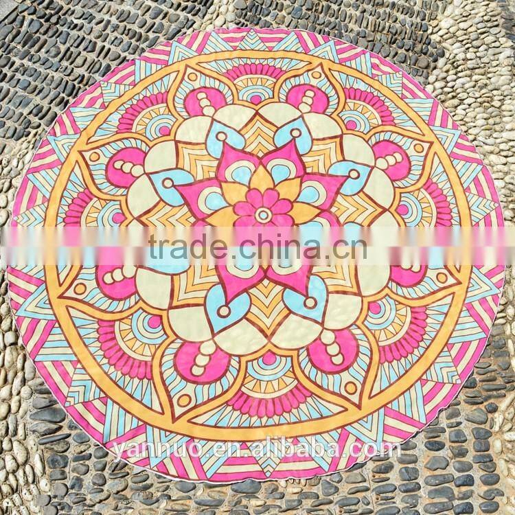 Large Round Donut Beach Towel Cotton Print For Stand by Custom