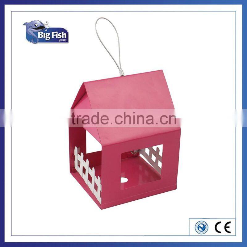2016 New Design Metal Hanging bird house,bird feeder