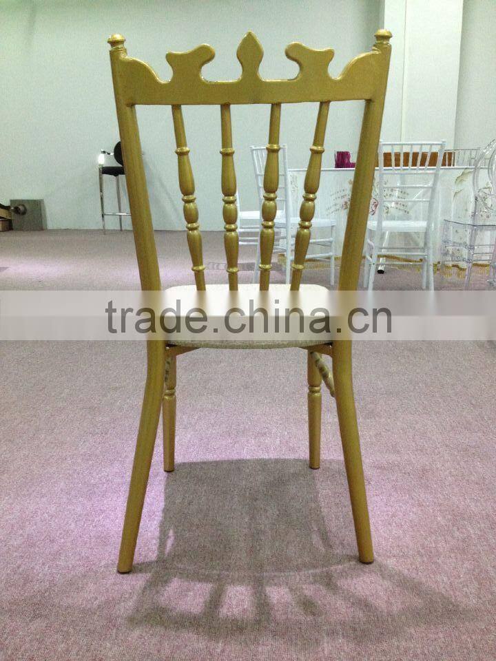 2015 China Stock Price wedding chiavari chair gold chair wavy pattern