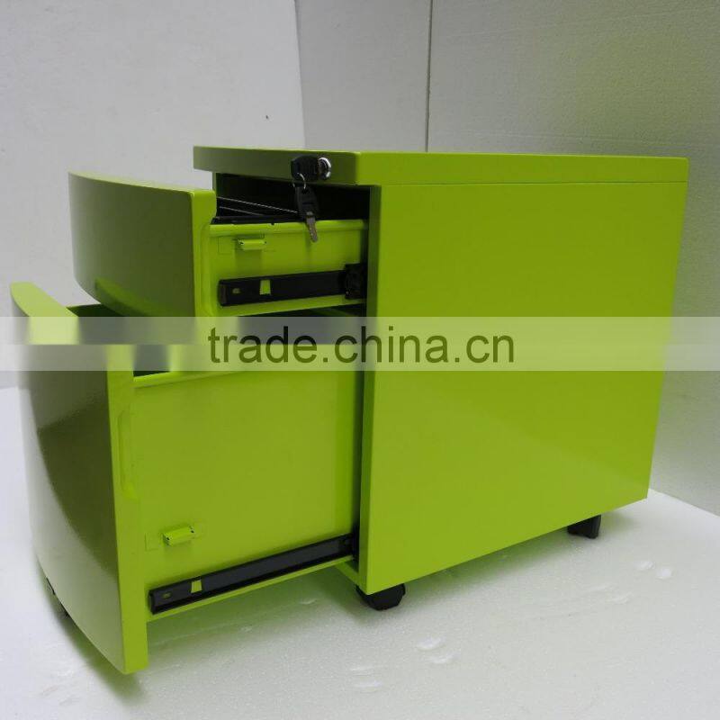 Eco-friendly powder coated office file cabinets mobile pedestal