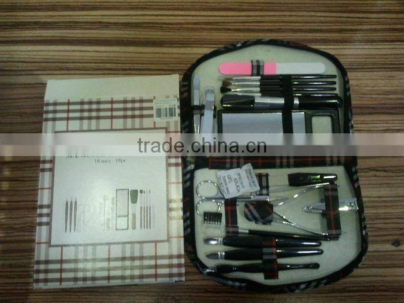 18 pcs fabric package manicure set