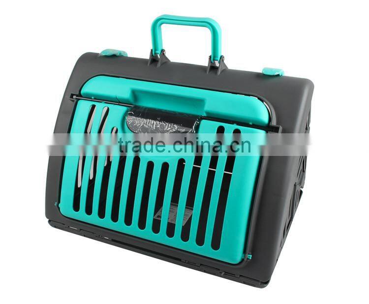 New design portable triangular folding plastic cat carrier