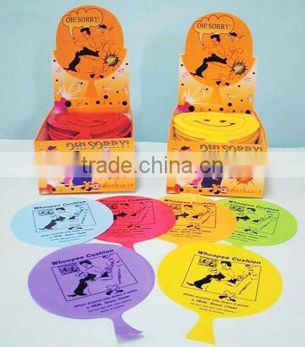 4'' Whoopee Cushion key chain round fart inflatable toy
