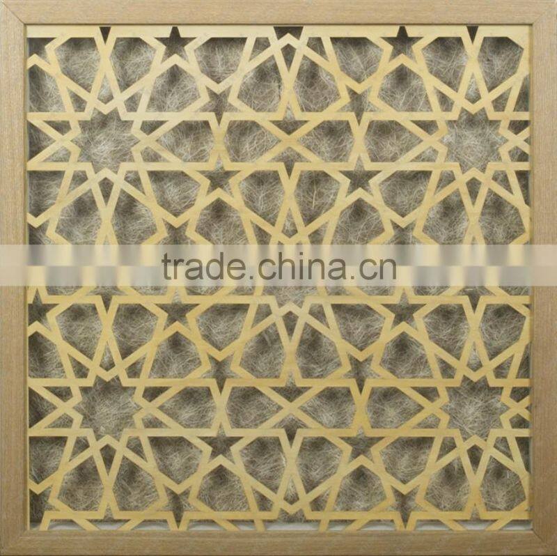 Natural Solid Wooden Shadow Box with Agate Stone