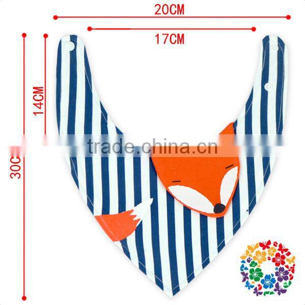 Snaps Back Adjustable Animal Patterns Bibs Baby Scarf Bib