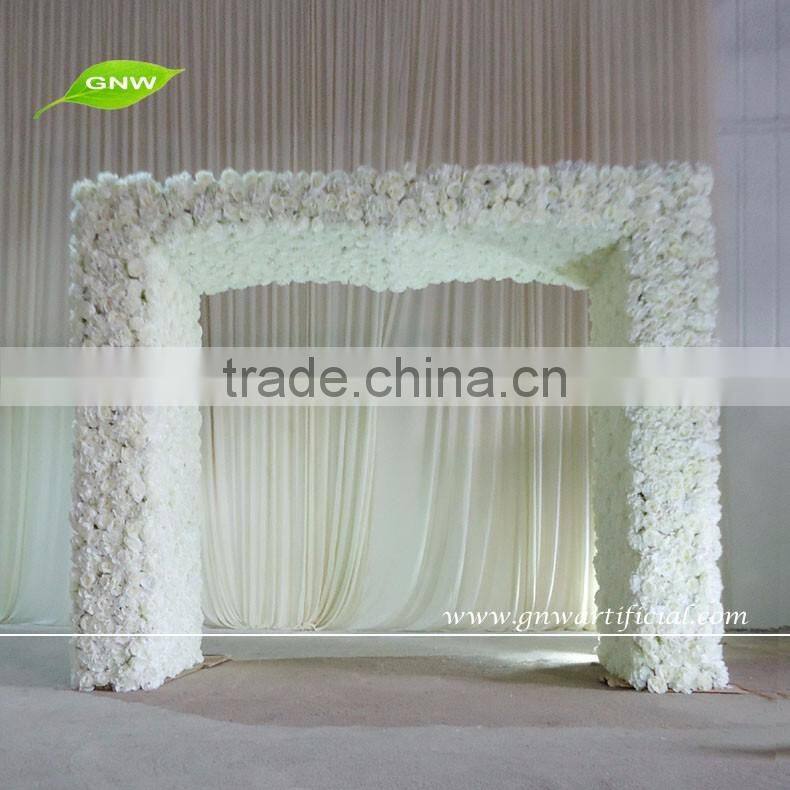 GNW FLA1609018 Latest Popular Decoration White Cherry Blossom And Wisteria Wedding Flower Arch