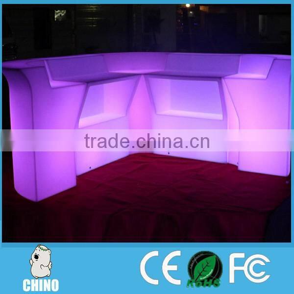 Outdoor event wedding bar counter glow bar counter